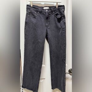 Abercrombie low rise baggy washed black jeans